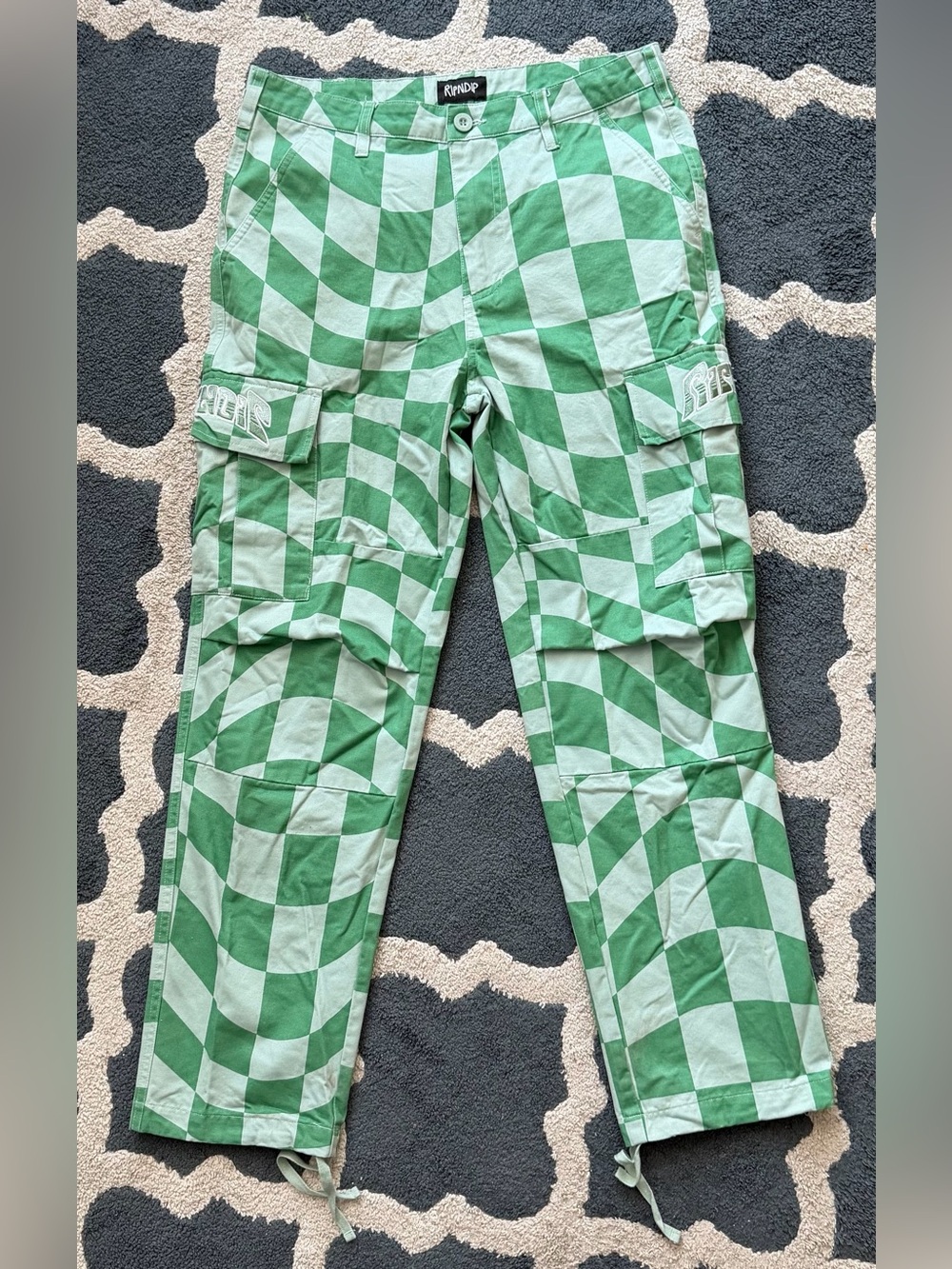 Ripndip Green Checkerboard Cargo Pants 32